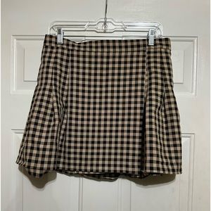 ASOS design asymmetrical mini‎ skirt wrap skirt size 10 tan and black